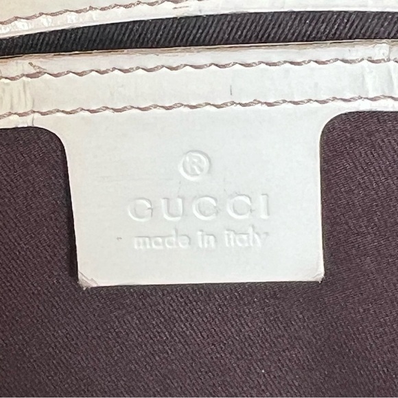 GUCCI “Joy” GG Monogram Tote With White Leather Trim - Picture 9 of 17